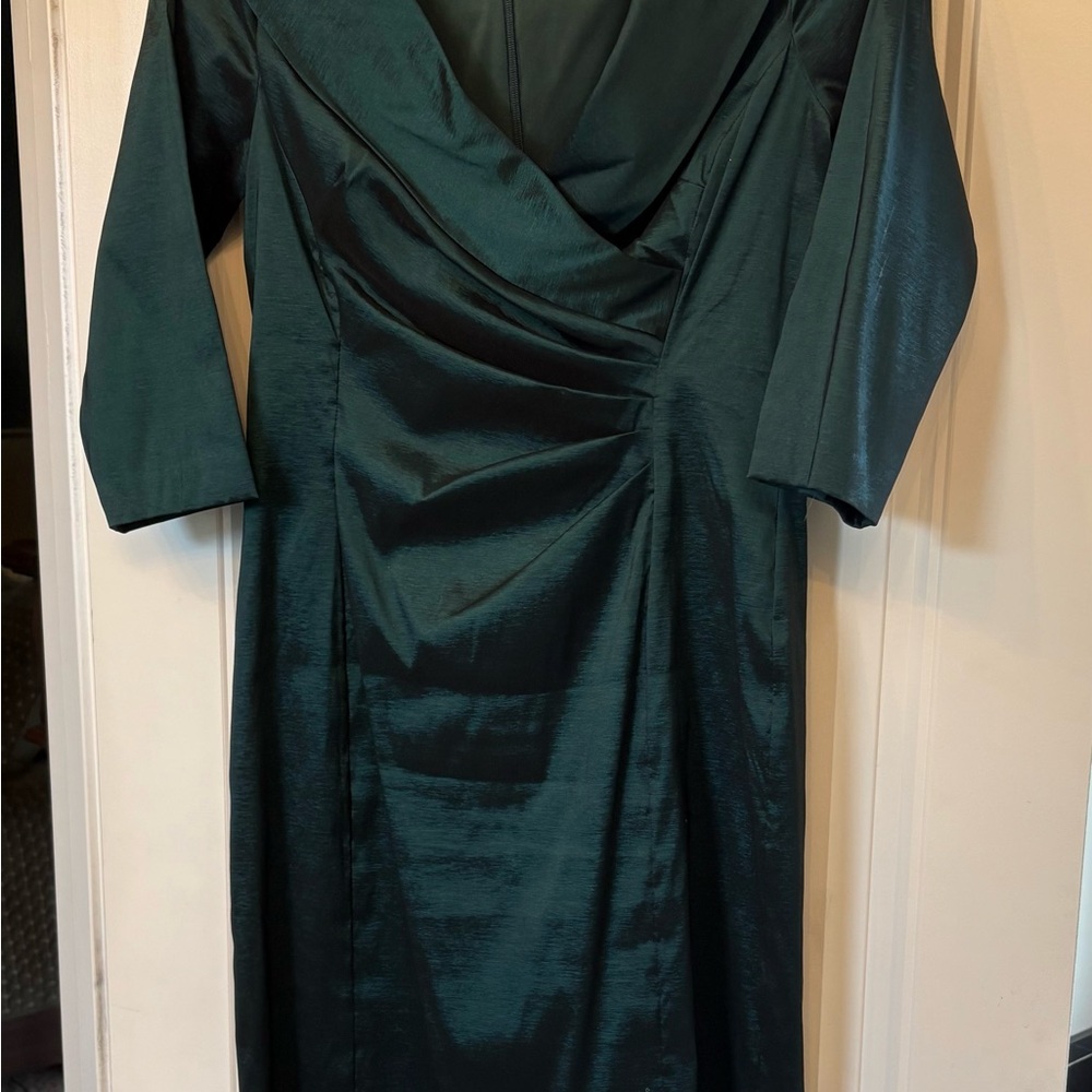Alex Evenings Teal Long Sleeve Dress